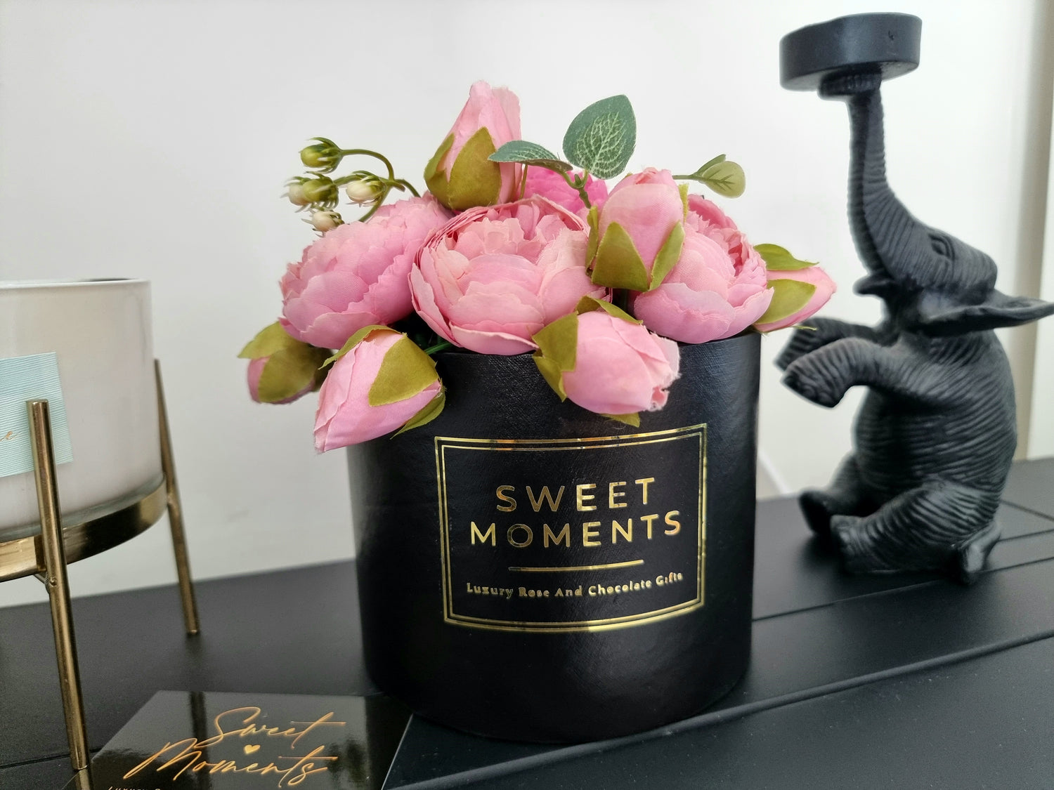Peony Flower Hat Box, Peony Arrangements, Gift Box, Home Decor, Weddin –  SweetMomentsUK