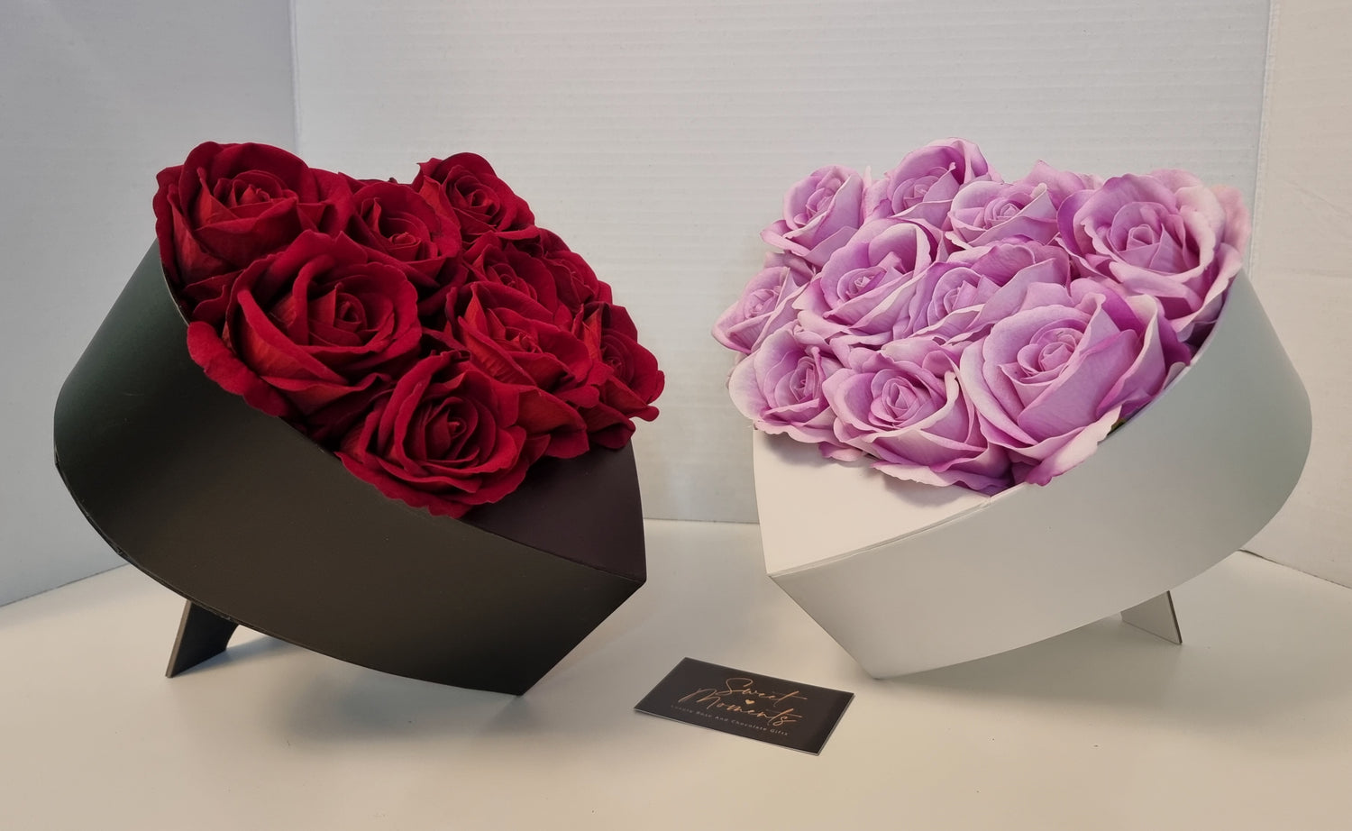 Velvet Heart Shaped Box For Roses