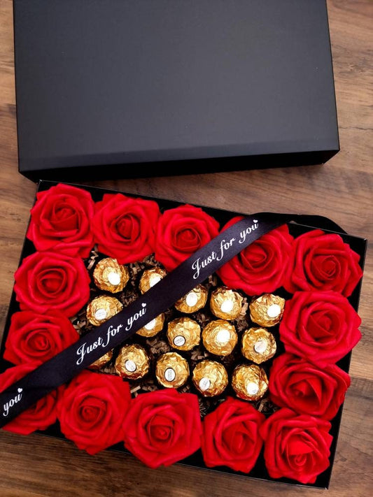 Luxury Ferrero Rocher Roses Gift Chocolate Box, Birthday Anniversary Proposal Christmas Gift For Her, For Him , Gift Box for Women